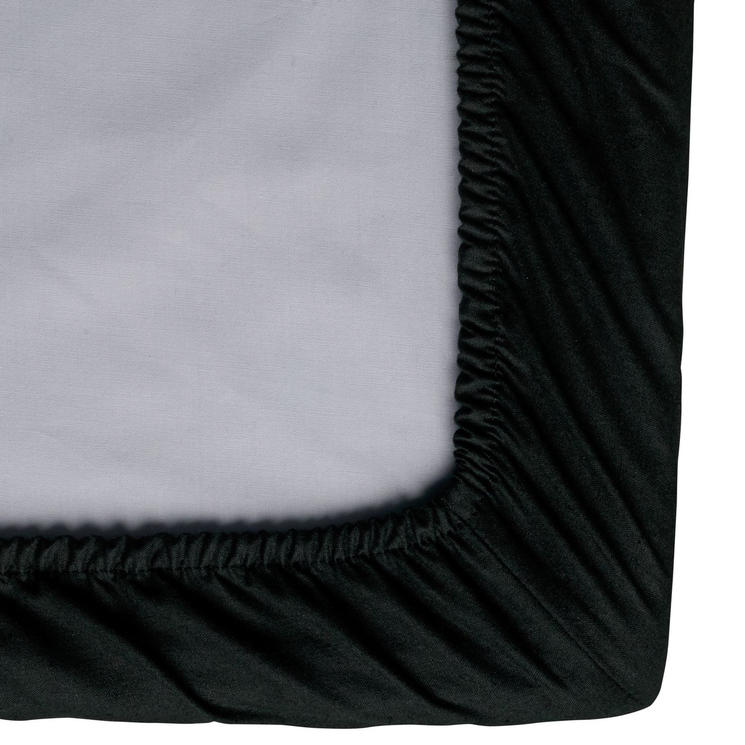 Habitat Plain Black Fitted Sheet - Double