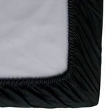 Habitat Plain Black Fitted Sheet - Double