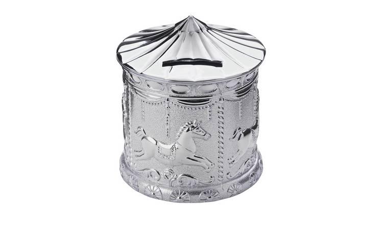 Silver Plated Carousel Money Box