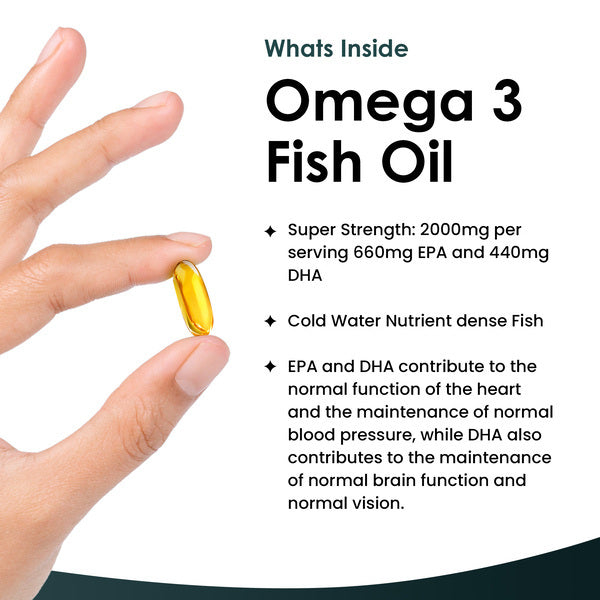 New Leaf Omega-3 fish oil high strength EPA DHA 180 softgels, UK version