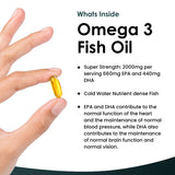 New Leaf Omega-3 fish oil high strength EPA DHA 180 softgels, UK version