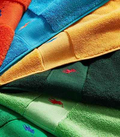 Harrods Pure Cotton Polo Player Bath Sheet, 90cm x 160cm- Buy online at McGrocer