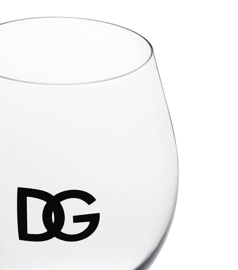 Dolce&Gabbana Casa set of two DG Millennials logo wine glasses - British product
