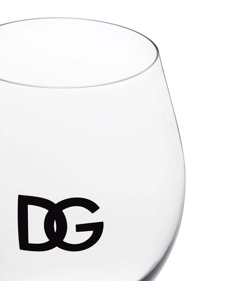 Dolce&Gabbana Casa set of two DG Millennials logo wine glasses - British product