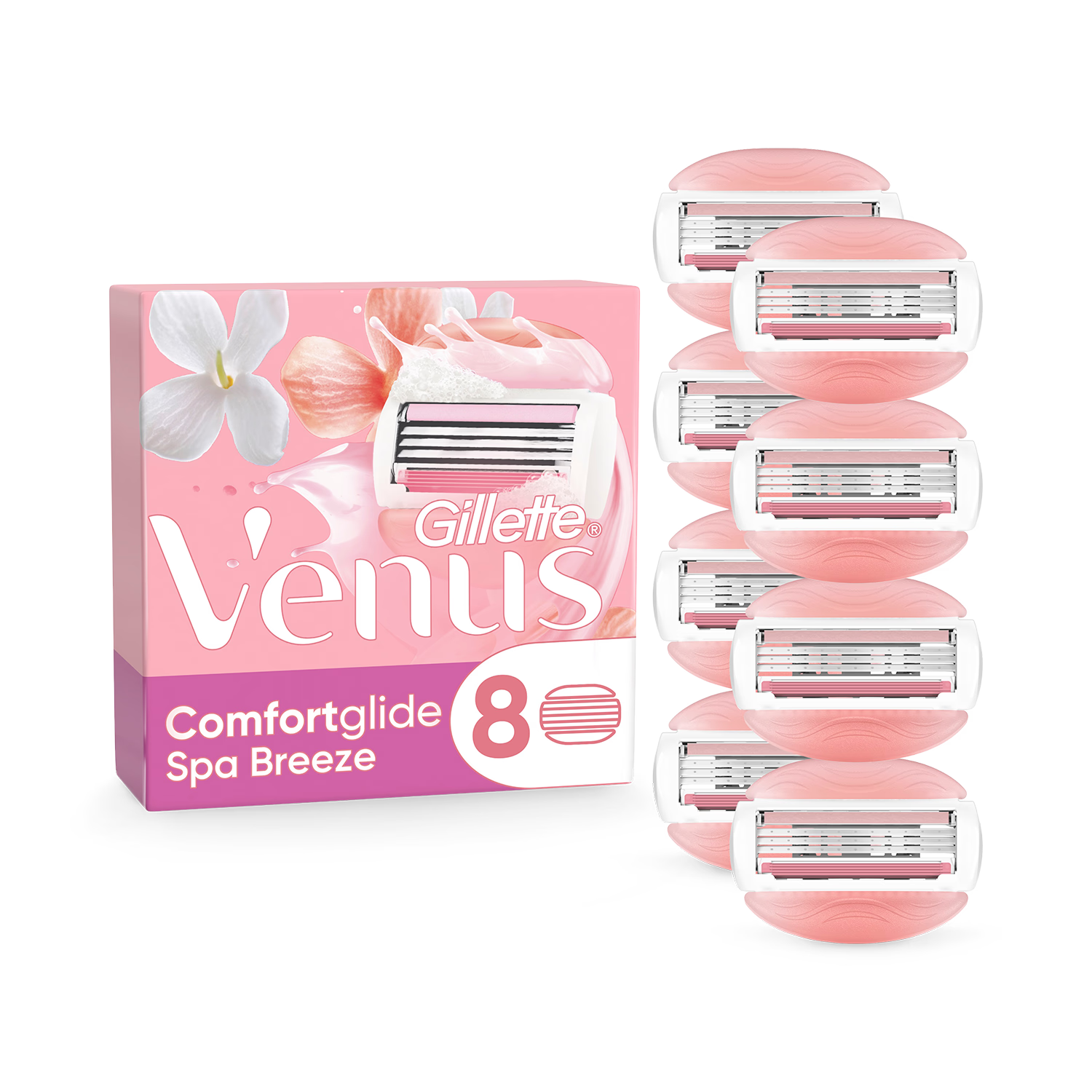 Venus Spa Breeze women's razor blades 8 refills, imported from the UK