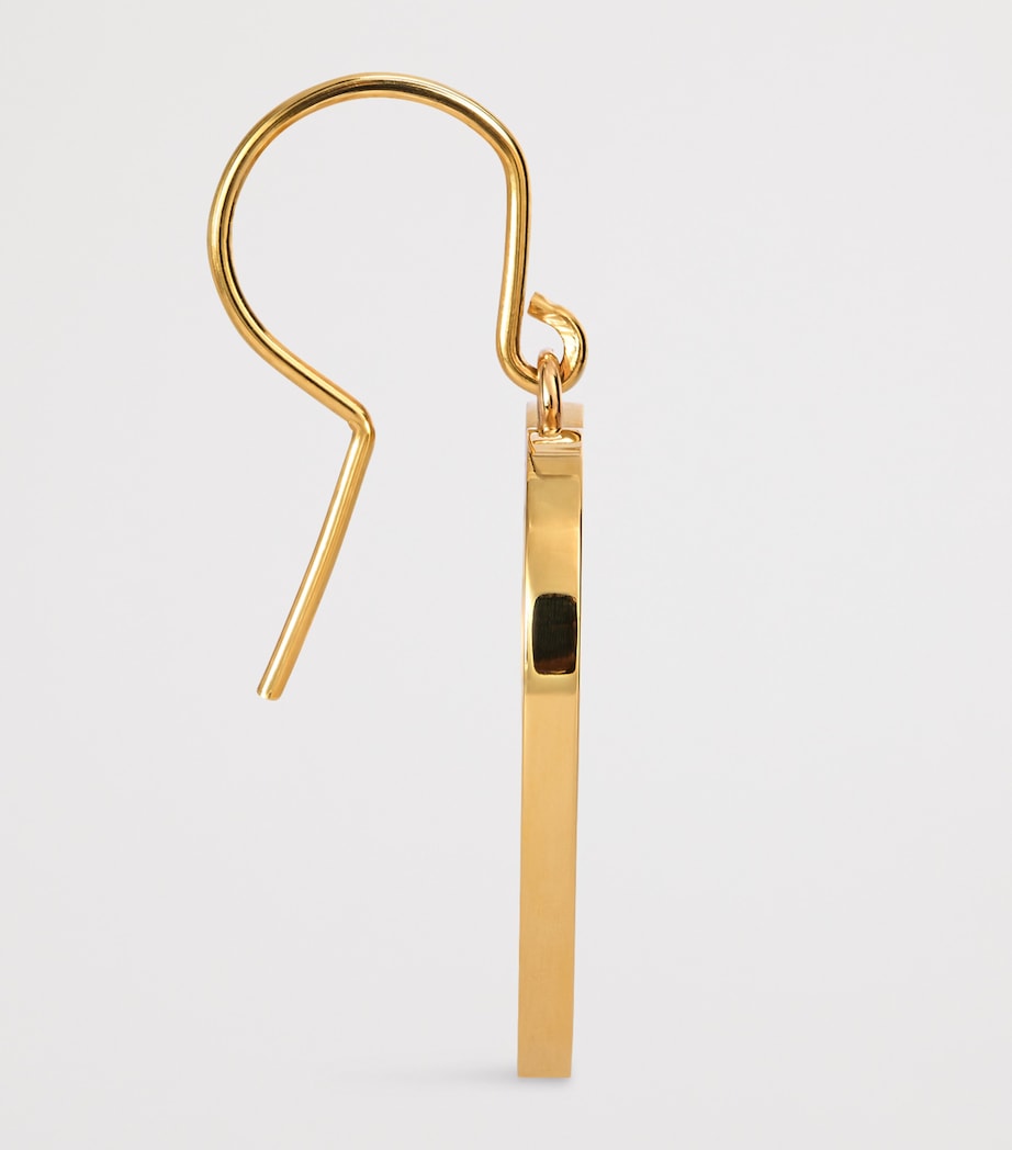 Jennifer Meyer large open heart drop earrings in yellow gold, UK version