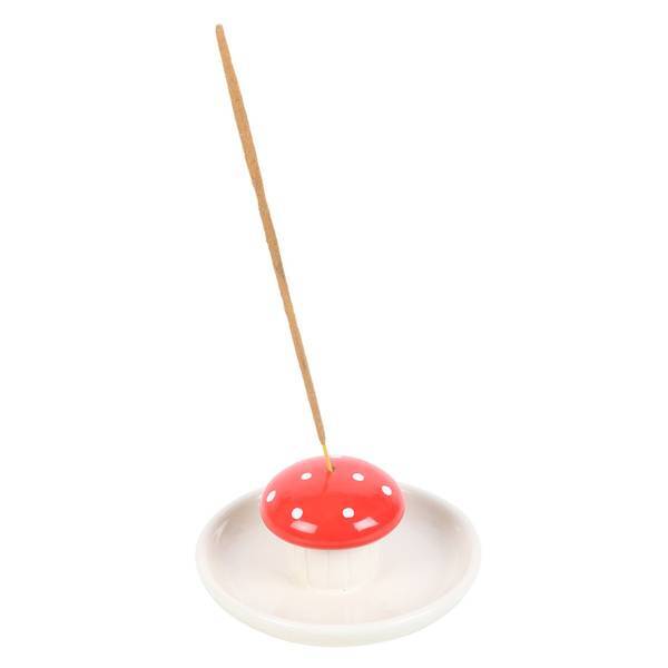 Ceramic mushroom incense holder 9.8cm x 9.8cm x 5cm (British brand)