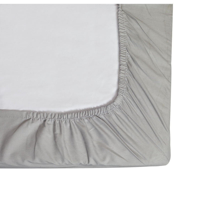 Habitat Cotton Rich 180 TC Dove Grey Fitted Sheet - Double