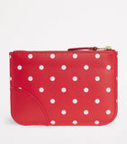 Comme Des Garçons Wallet leather polka-dot zipped pouch 14.5x10.5cm (British brand)