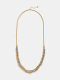 Mint Velvet silver tone mixed metal layered necklace, UK version