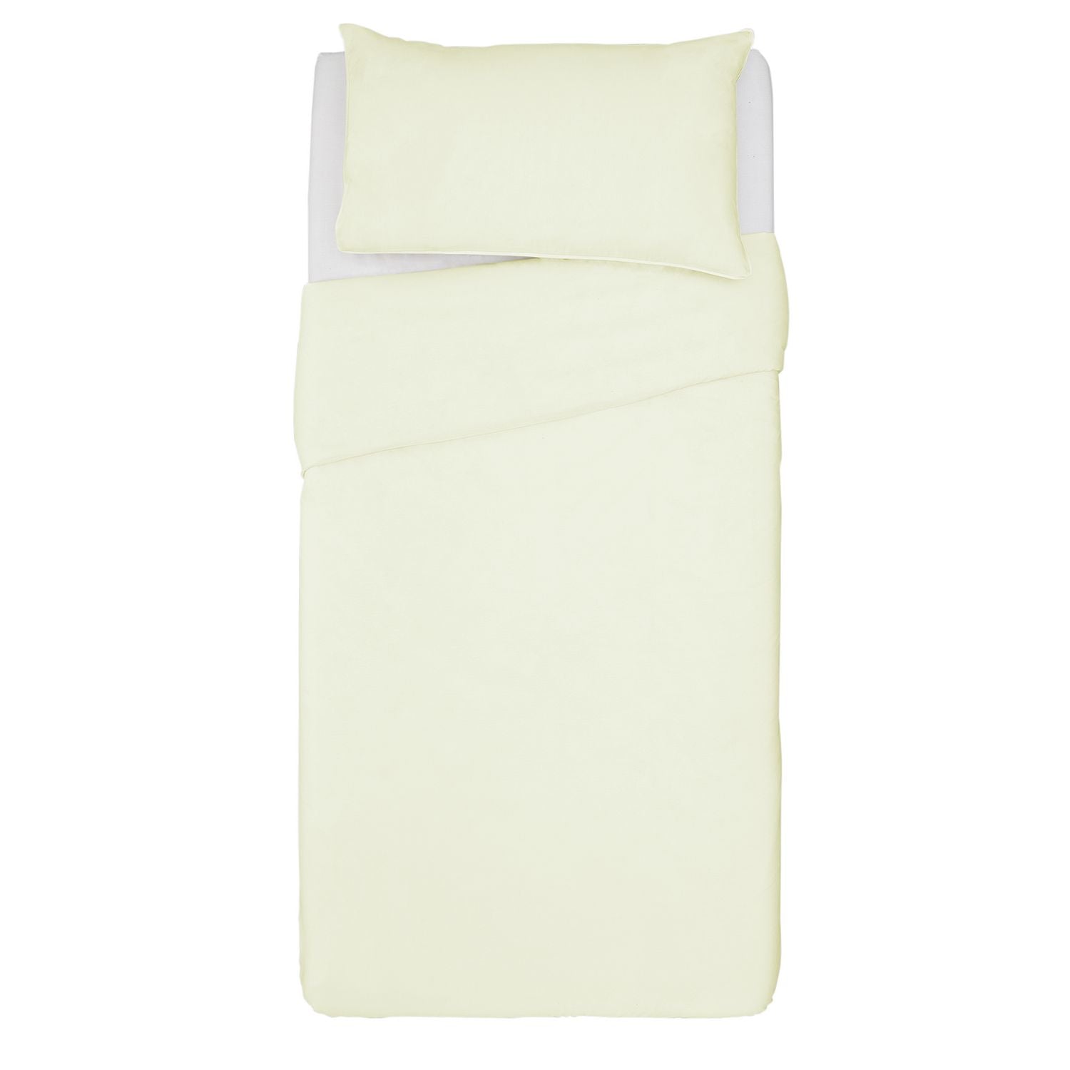 Habitat cotton rich plain cream bedding set single 180TC, UK version