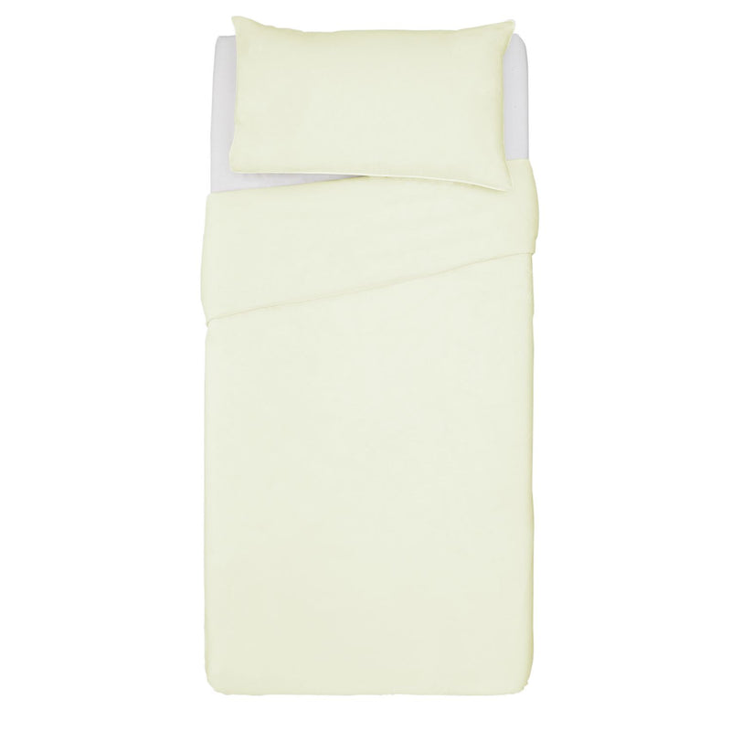 Habitat cotton rich plain cream bedding set single 180TC, UK version