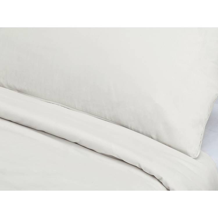 Habitat cotton rich plain cream bedding set single 180TC, UK version