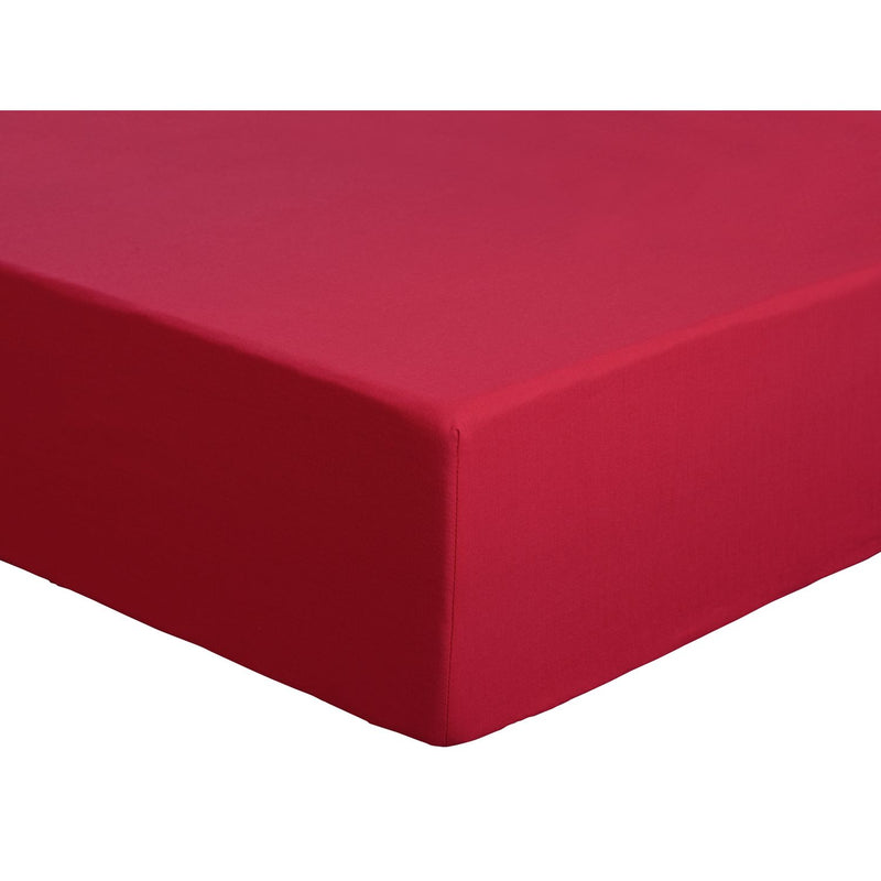 Habitat Easycare Plain Red Fitted Sheet - Double