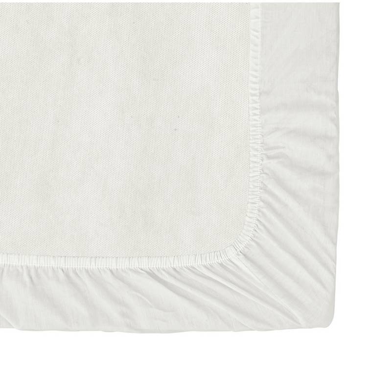 Habitat single fitted sheet cream percale finish, UK version