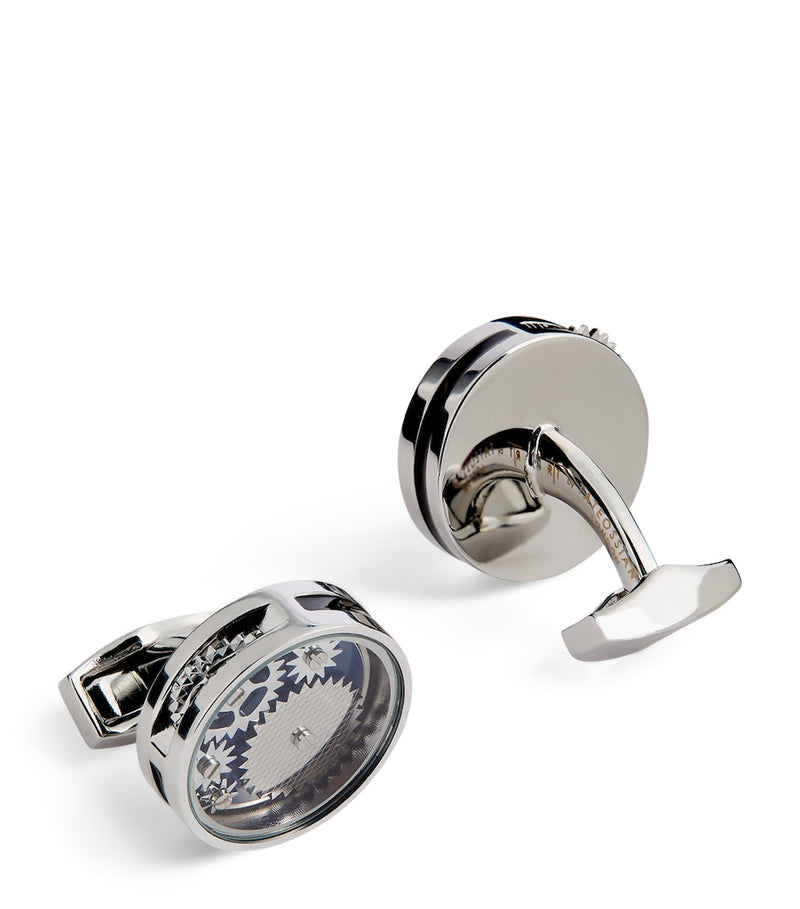 Tateossian circle gear cufflinks (British brand)