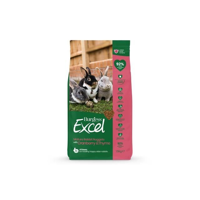 Burgess Excel Mature Rabbit Food with Cranberry & Thyme   1.5kg GOODS M&S   