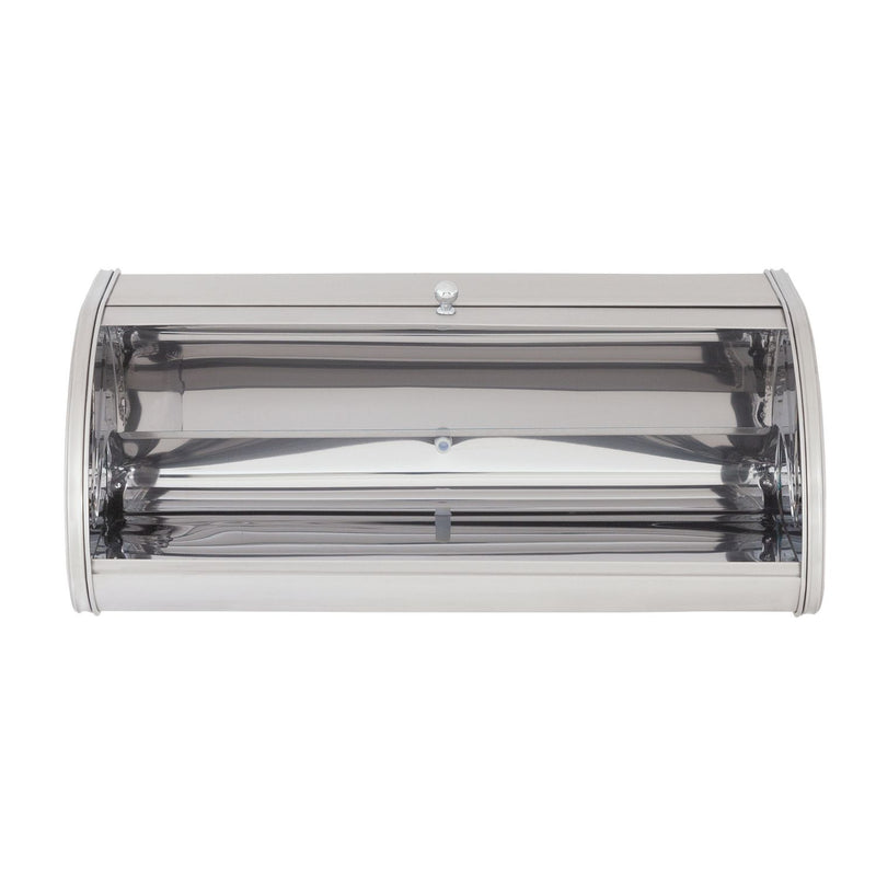 Argos Home stainless steel bread bin with roll top lid - British product