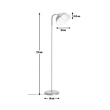 Argos Home Benson blue floor lamp 170cm with metal shade - British product
