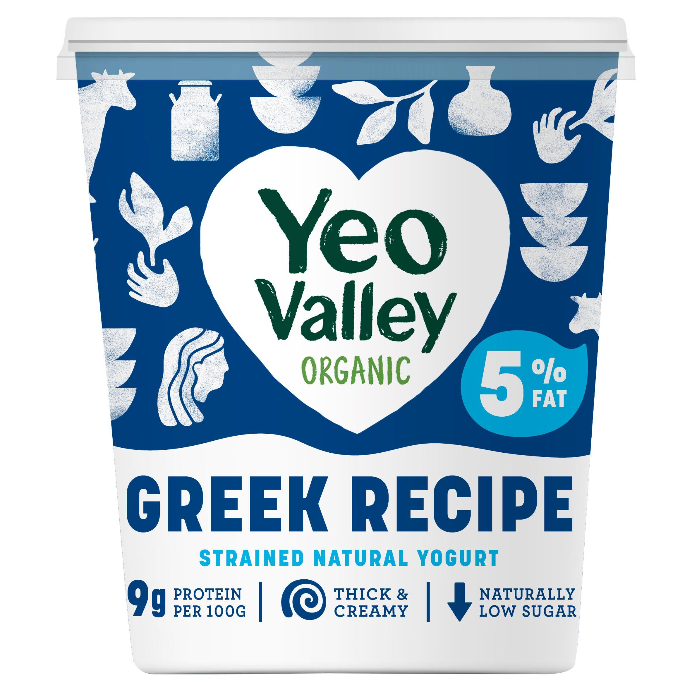 Yeo Valley Greek Recipe 5% Strain Natural Yogurt 850g GOODS Sainsburys   