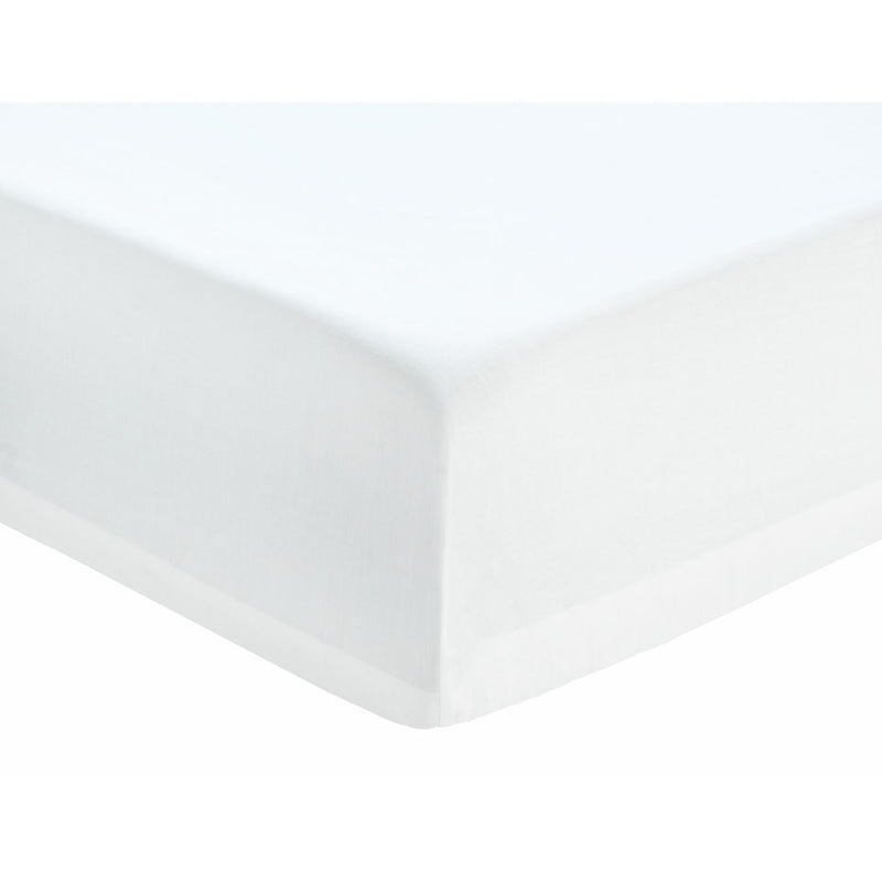 Habitat Cotton Rich 180TC Plain White Fitted Sheet-Superking