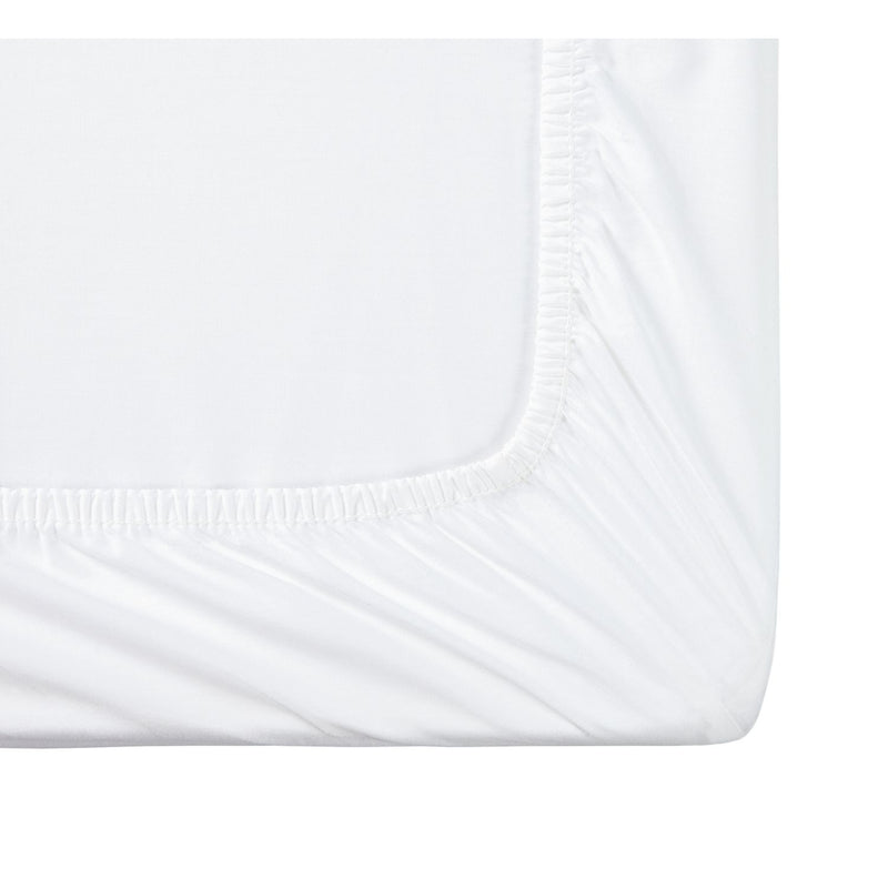 Habitat Cotton Rich 180TC Plain White Fitted Sheet-Superking