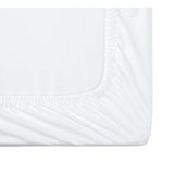 Habitat Cotton Rich 180TC Plain White Fitted Sheet-Superking