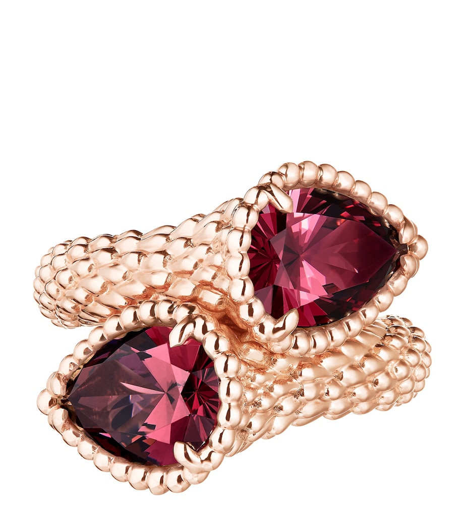 Boucheron Serpent Bohème small rose gold garnet ring, UK version