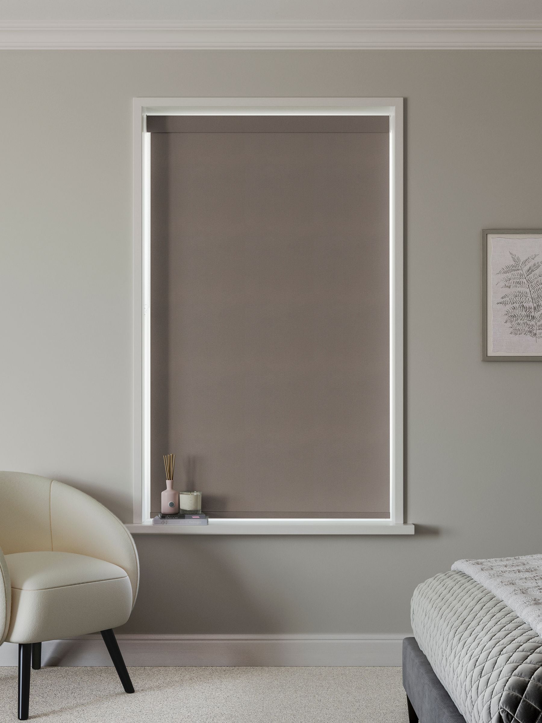 Next blackout roller blind in chocolate brown - British product