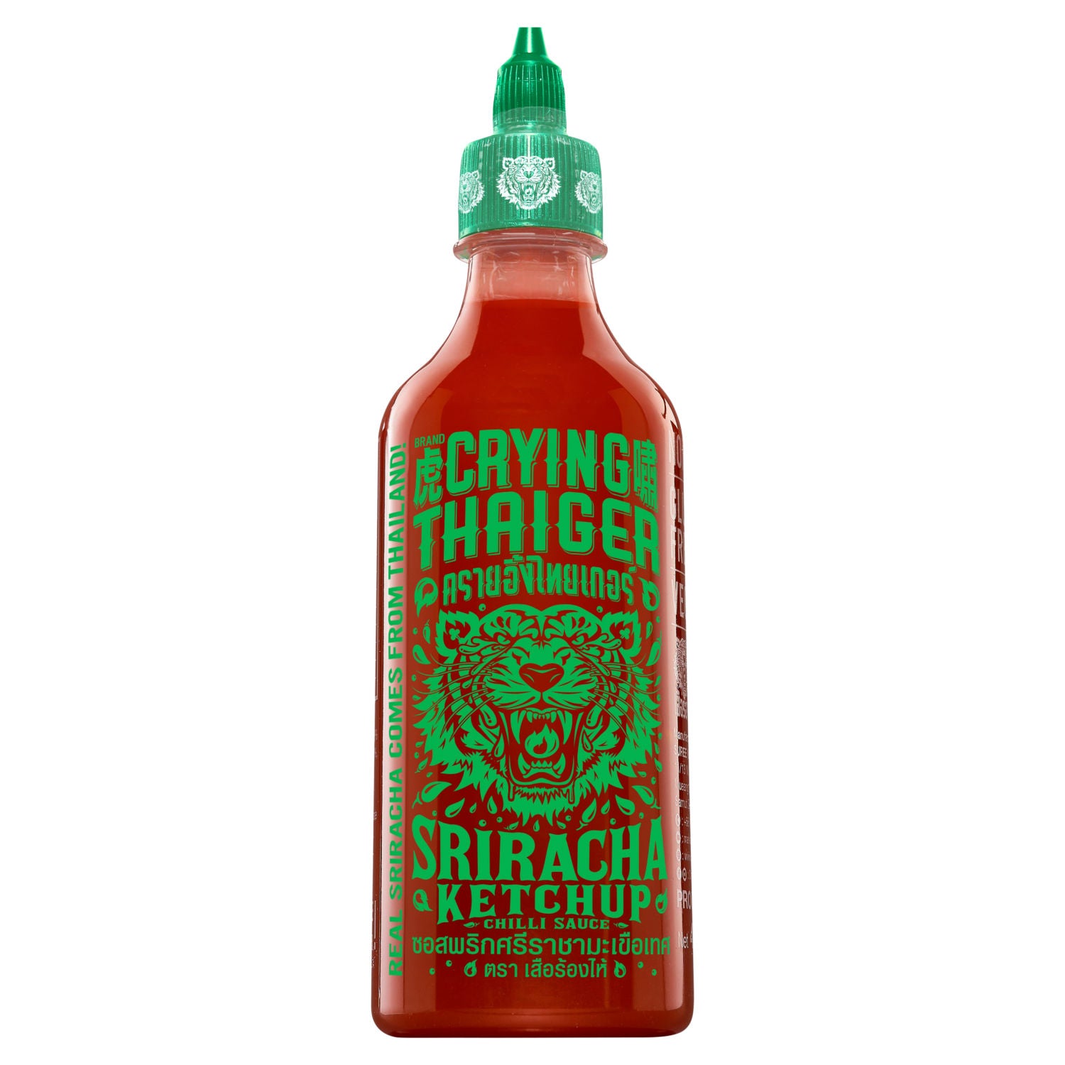 Crying Thaiger Sriracha Ketchup Chilli Sauce 440ml, imported from the UK