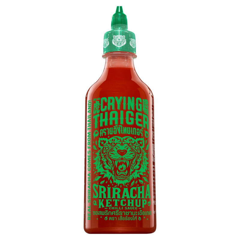 Crying Thaiger Sriracha Ketchup Chilli Sauce 440ml, imported from the UK