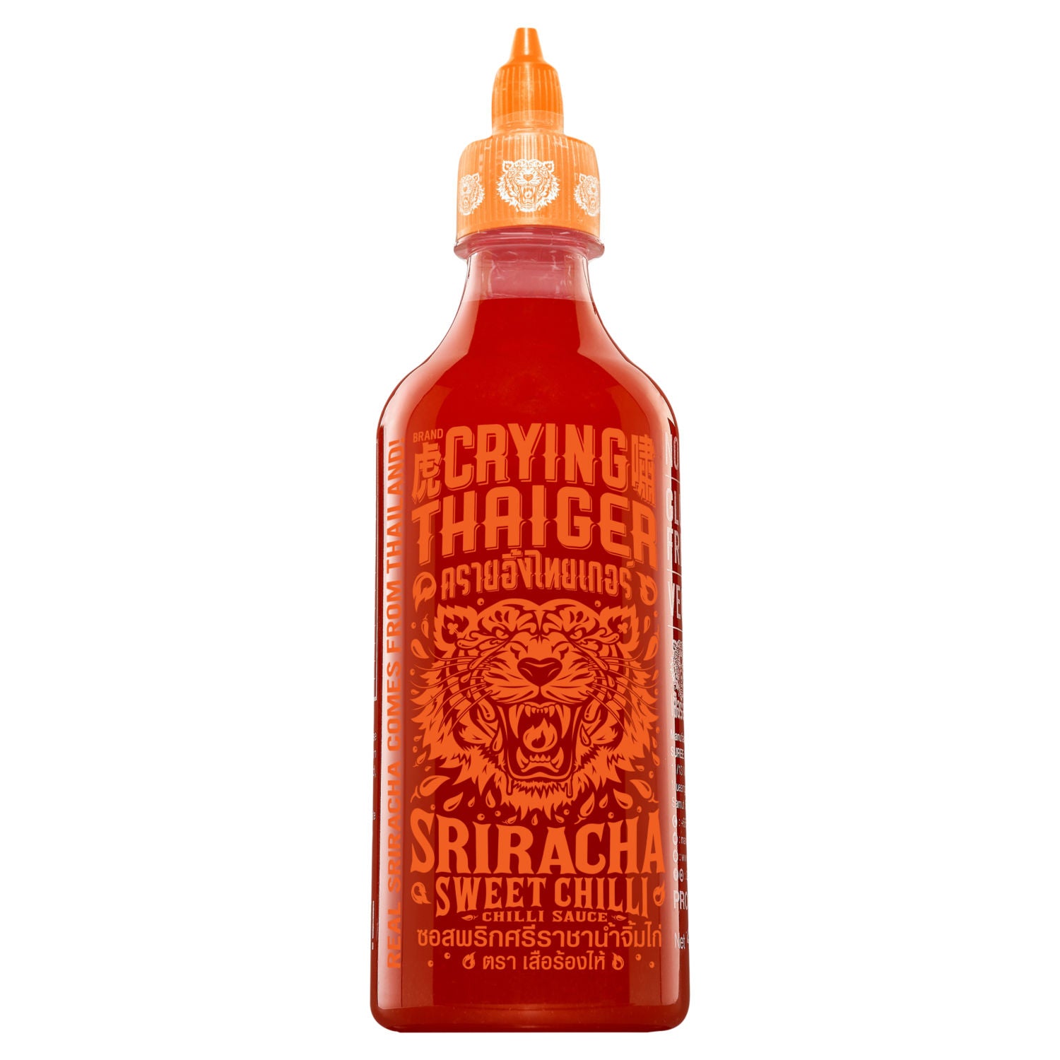 Crying Thaiger Sriracha sweet chilli sauce 440ml, imported from the UK