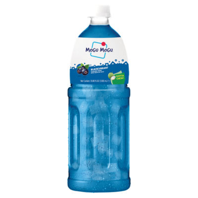 Mogu Mogu blackcurrant drink with nata de coco 1L, UK version