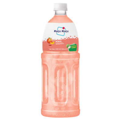 Mogu Mogu peach drink with nata de coco 1000ml, UK version