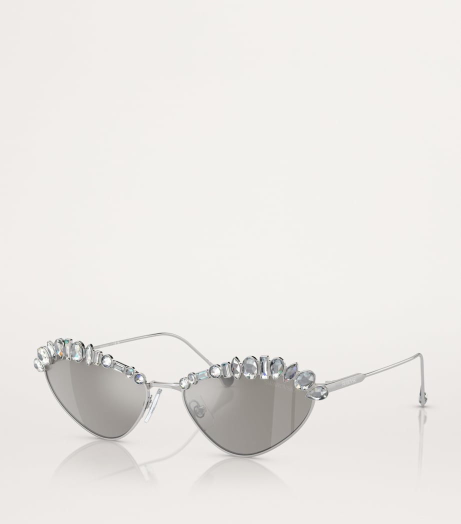 Swarovski cat eye sunglasses with crystal embellishments, UK version