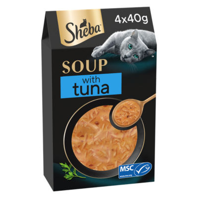 Sheba wet cat food pouch with tuna 4 x 40g (British brand)