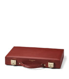 Aspinal of London 15-inch pebbled leather backgammon set - British product