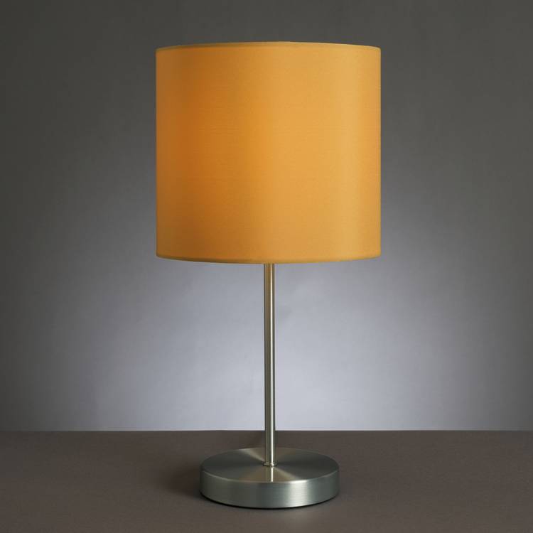 Argos Home satin stick table lamp in mustard (British brand)