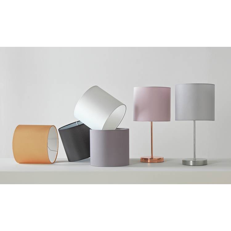 Argos Home satin stick table lamp in mustard (British brand)