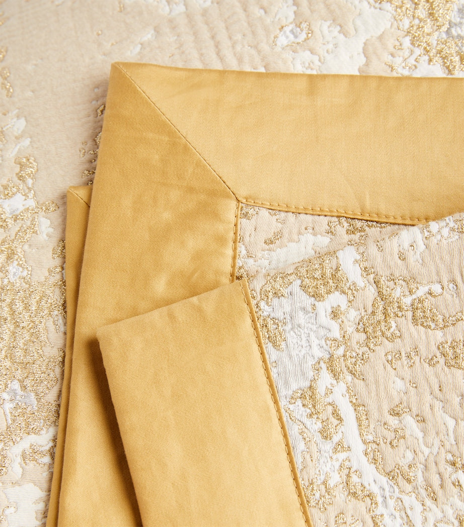 Celso de Lemos Super King bedspread with metallic embroidery, 245cm x 255cm - British product
