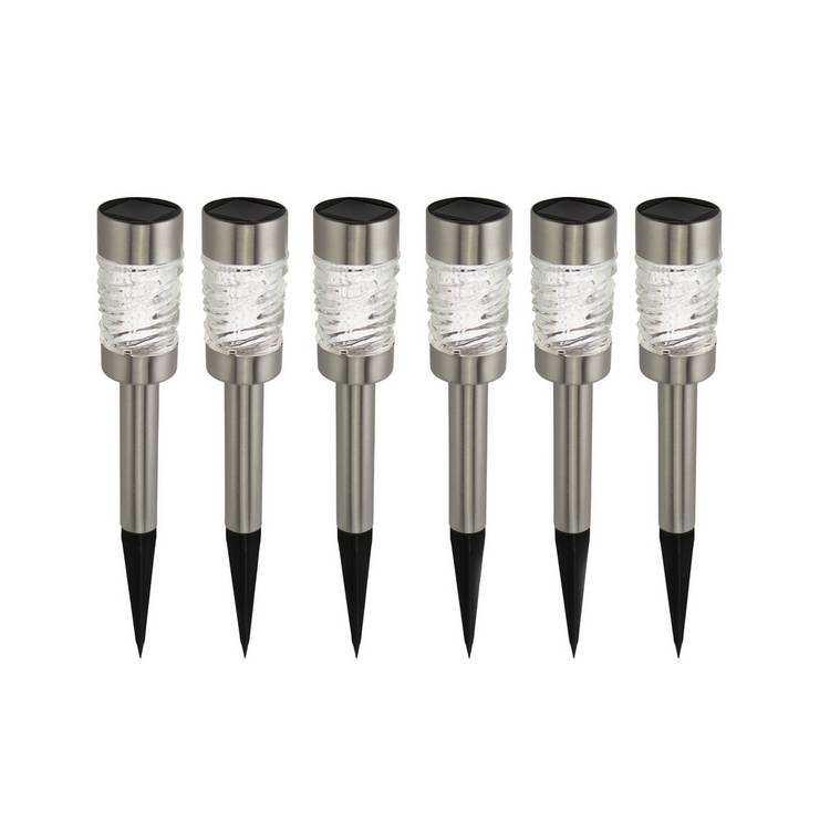 Sainsbury's solar stake lights set of 6, 41cm - British product