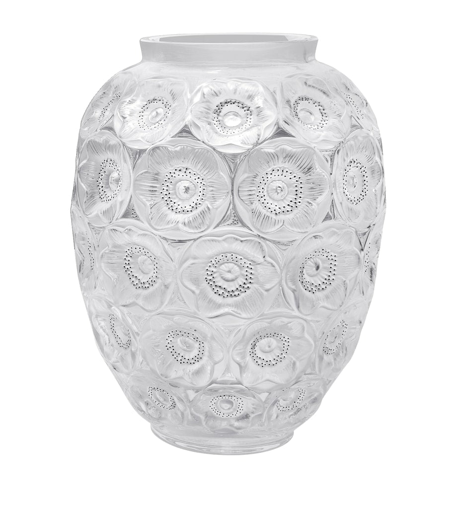 Lalique Anemone Grand Vase 49cm, UK version