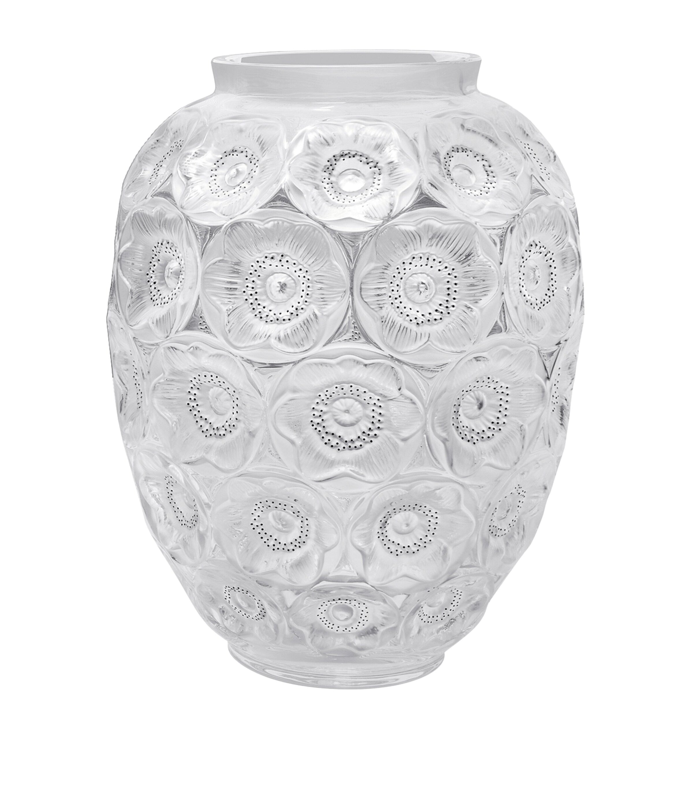 Lalique Anemone Grand Vase 49cm, UK version