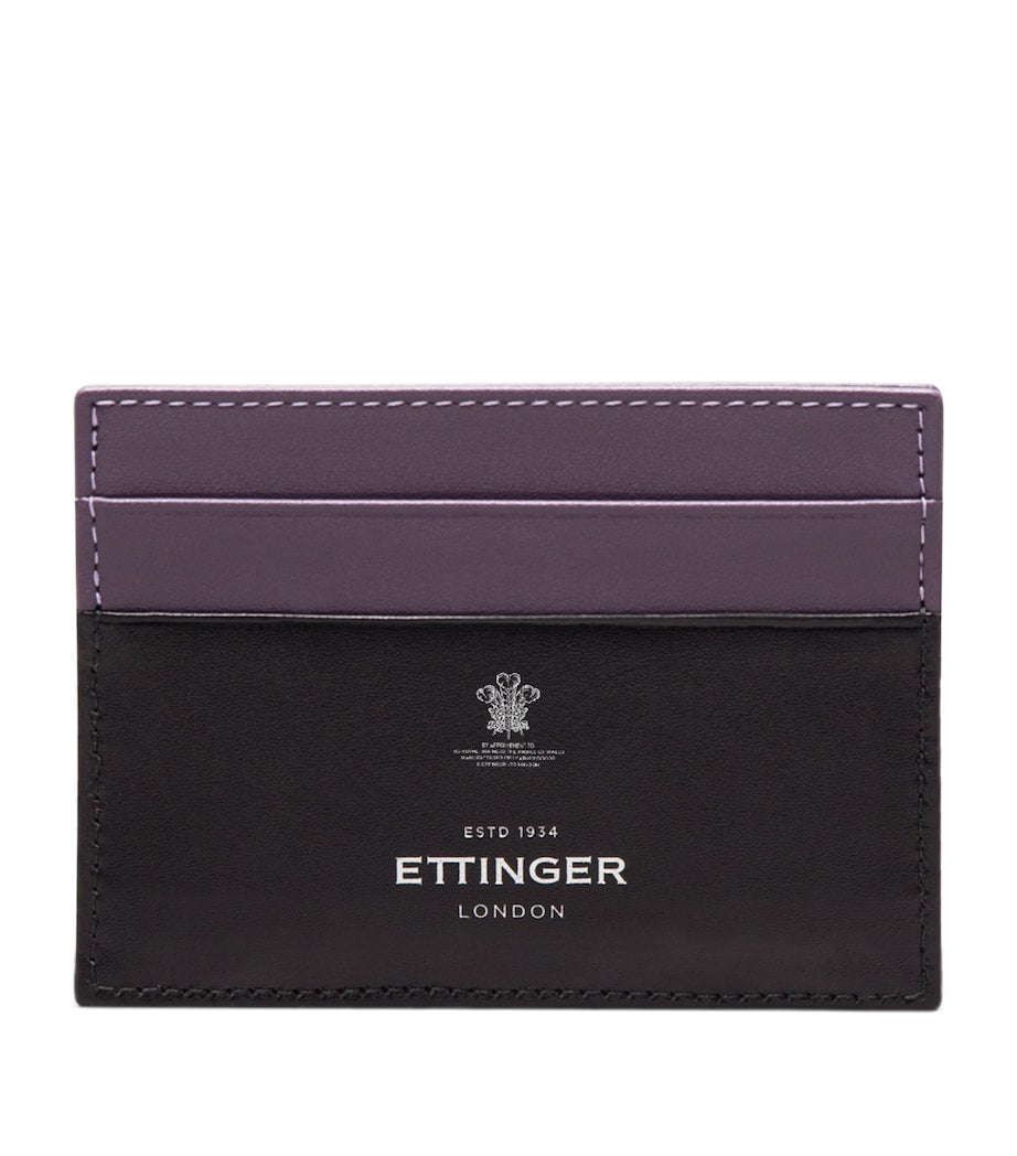 Ettinger flat card holder in calf leather, imported from the UK