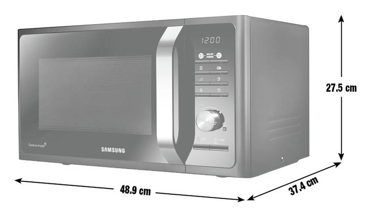 Samsung 800W Standard Microwave MS23F301TFK - Black GOODS Argos