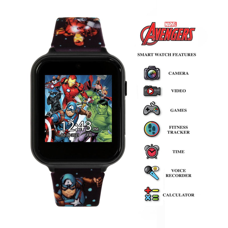Disney Marvel Avengers kids smartwatch multicolored silicone strap, imported from the UK