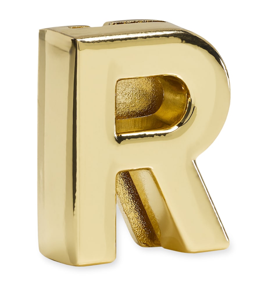 Moleskine gold-plated R notebook charm, imported from the UK