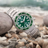Citizen Eco-Drive dive watch emerald dial 44mm UK version