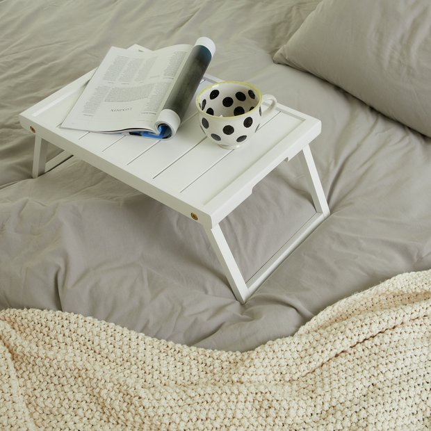 Habitat Tiffany White solid wood breakfast tray (British brand)
