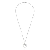 Moon & Back sterling silver moon and star pendant with cubic zirconia - British product